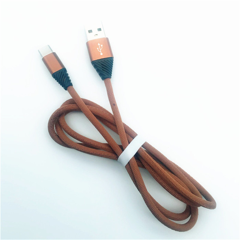 KPS-1004CB TYP C Kundenspezifische Baumwolle, die 1 m USB 2.2-Hochgeschwindigkeits-USB-Kabel vom Typ c auflädt