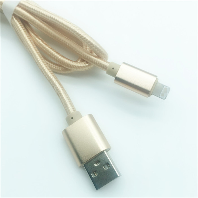 KPS-1005CB 8PIN Heißes verkaufendes 1M Nylon geflochtenes 2.4A, das USB-Datenkabel schnell auflädt