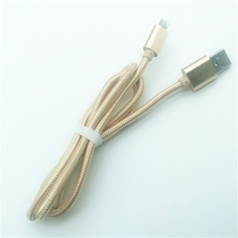 KPS-1005CB 8PIN Heißes verkaufendes 1M Nylon geflochtenes 2.4A, das USB-Datenkabel schnell auflädt
