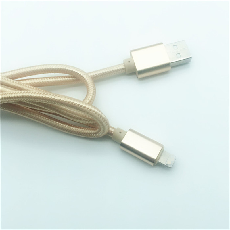 KPS-1005CB 8PIN Heißes verkaufendes 1M Nylon geflochtenes 2.4A, das USB-Datenkabel schnell auflädt