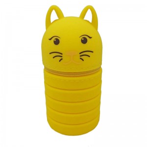 Silikon federbeutel benutzerdefinierte reißverschluss lustige federmäppchen