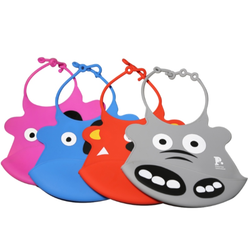 Silikon Lätzchen niedlichen Cartoon Silikon Baby Mund Wasser Tasche Silikon Baby Cartoon Lätzchen Baby wasserdicht Lätzchen