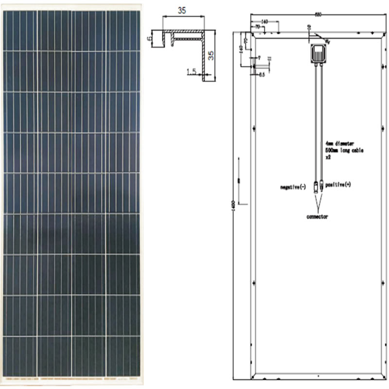 HOCHLEISTUNGS-MONOKRISTALLINES MODUL SYP150P -170P / 5BB 36C ELL POLYCRYSTALLINES MODUL