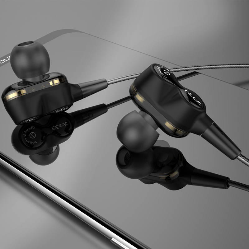 2019 New Dual Driver Guter Deep Bass Stereo Hi-Fi In-Ear-Kopfhörer mit Kabel OE18