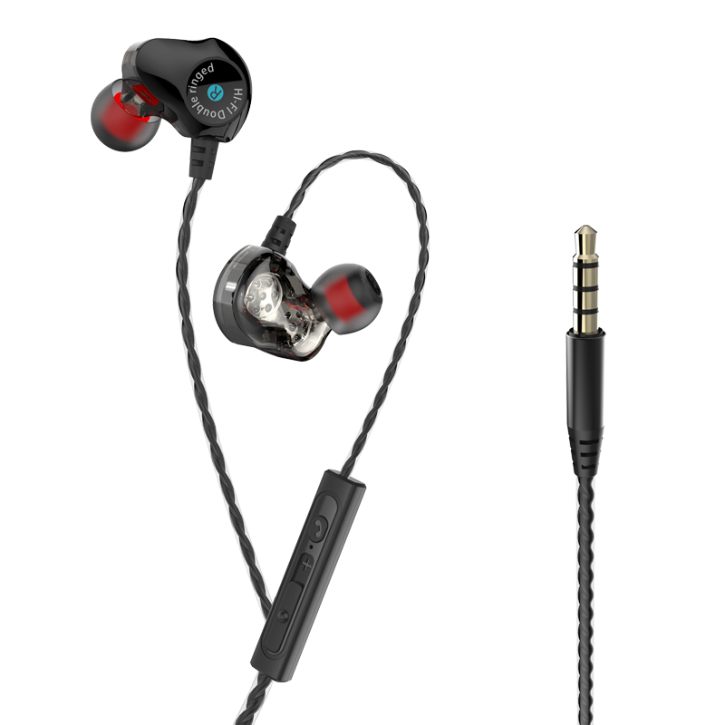 Fashion Design Dual Driver Earhook Stereo-Kopfhörer mit Kabel