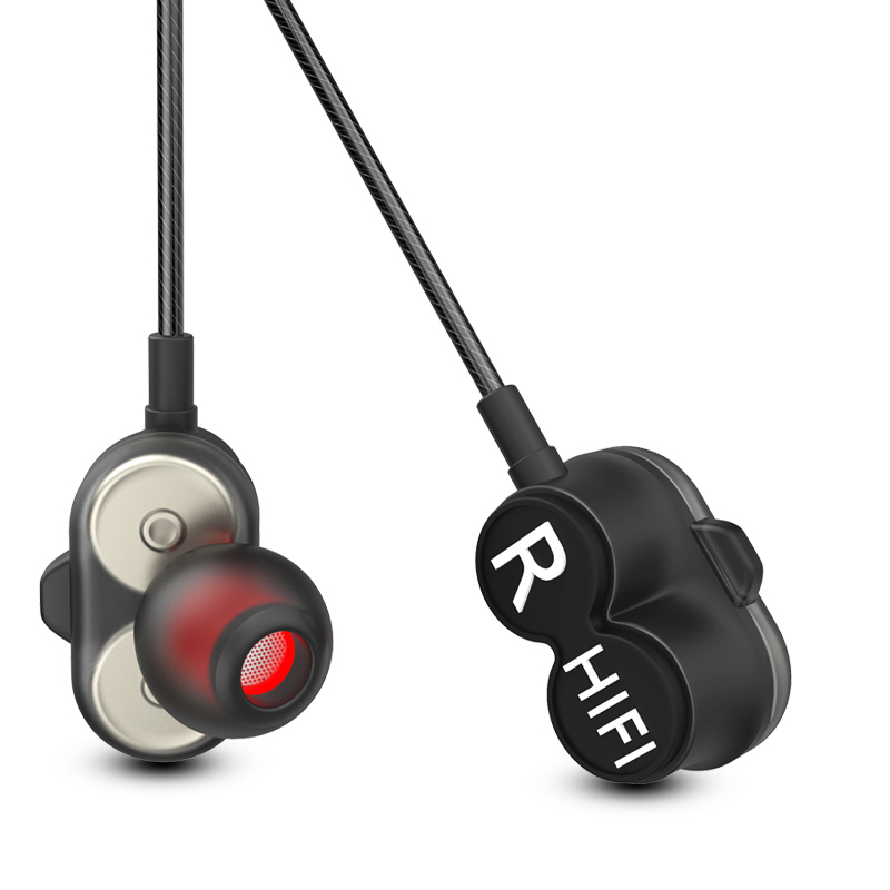 HiFi-Stereo-In-Ear-Kopfhörer mit zwei Lautsprechern