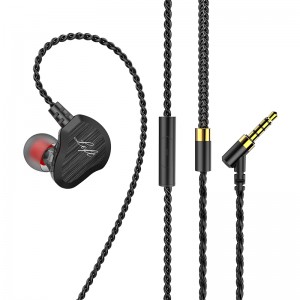 Neue Dual Driver Frequenzteilung Lautsprecher Stereo Klangqualität HiFi Earhook Wired Kopfhörer