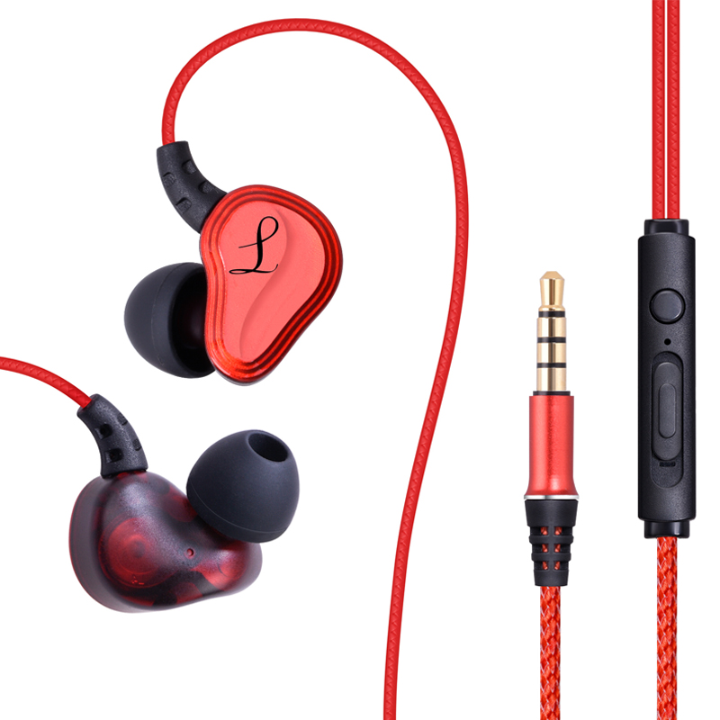 Neuer Earhook Sport Dual Dynamic Driver Kopfhörer mit Kabel