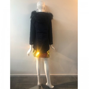 KAPUZENMANTEL DER DAMEN IN SCHWARZ RLWPC0064