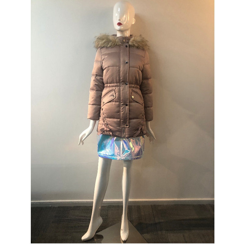 DAMEN CHAMPAGNER-PUFFER-MANTEL RLWPC0067
