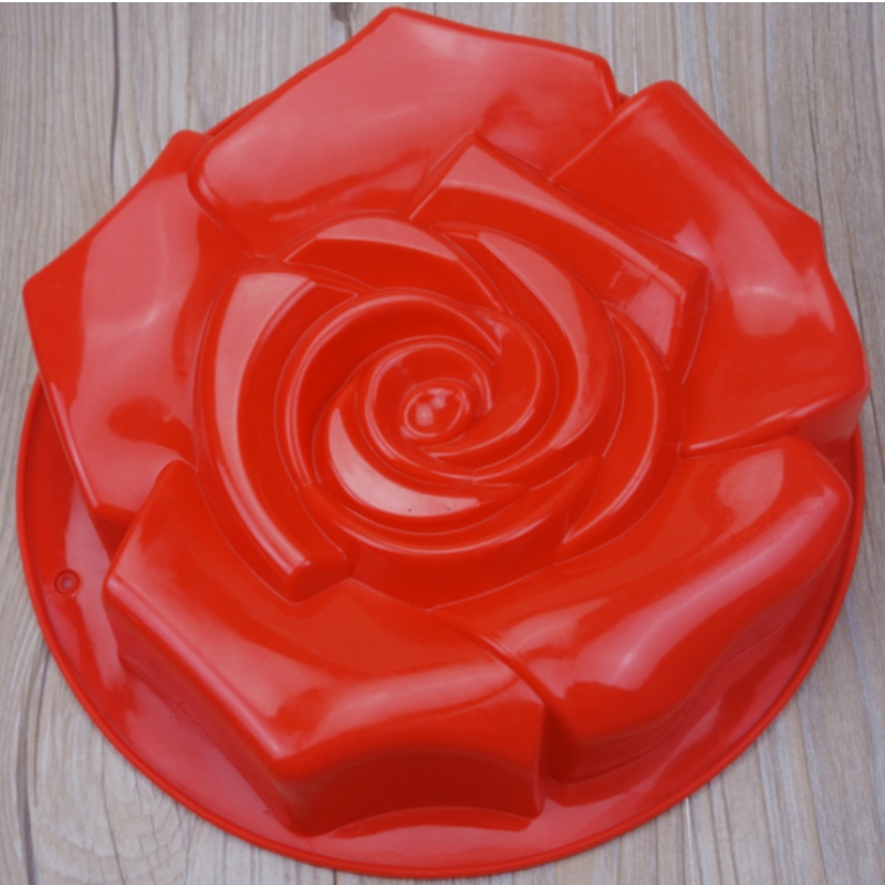 Silikon backform einzelne übergroße rose kuchenform einlochmontage große blume backplatte diy backwerkzeug