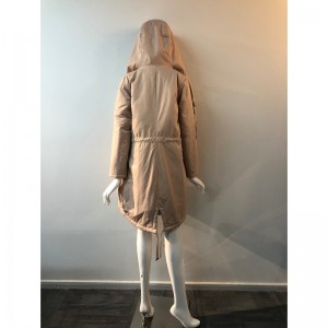 WASSERFALL-PARKA DER DAMEN MIT BORG-FUTTER IN ROSA RLWPC0075