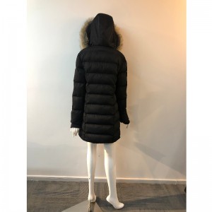 DAMEN PUFFER MANTEL AUS SCHWARZEM RLWPC0077