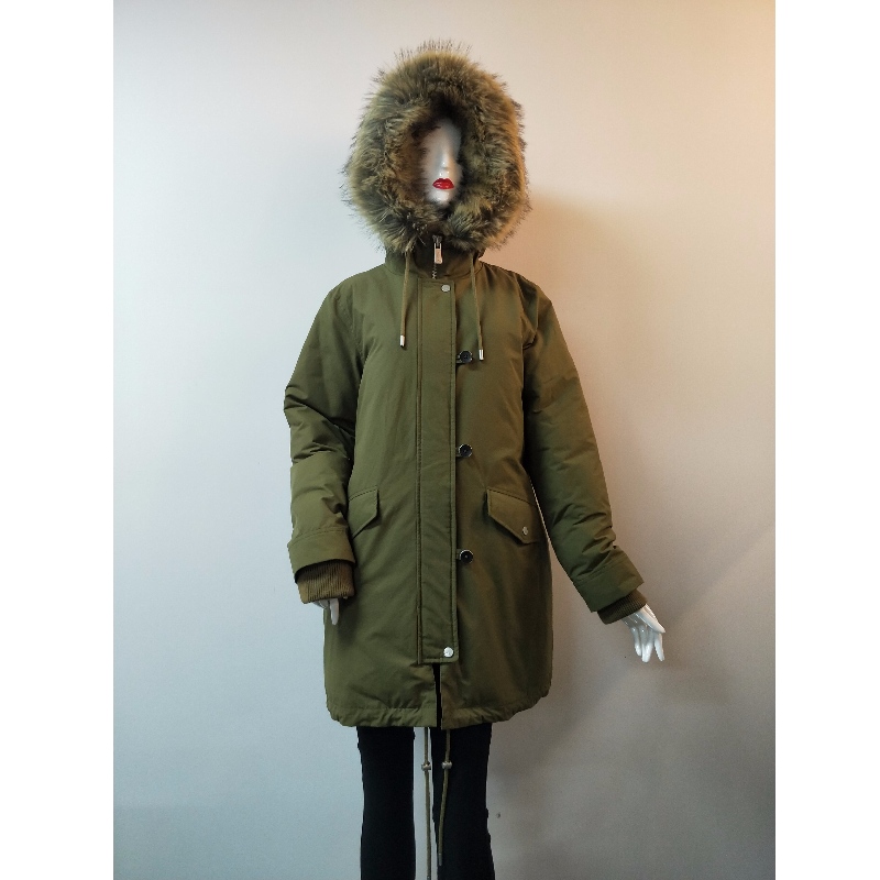 DAMEN DUSCHFESTER MANTEL AUS KHAKI RLWPC0086