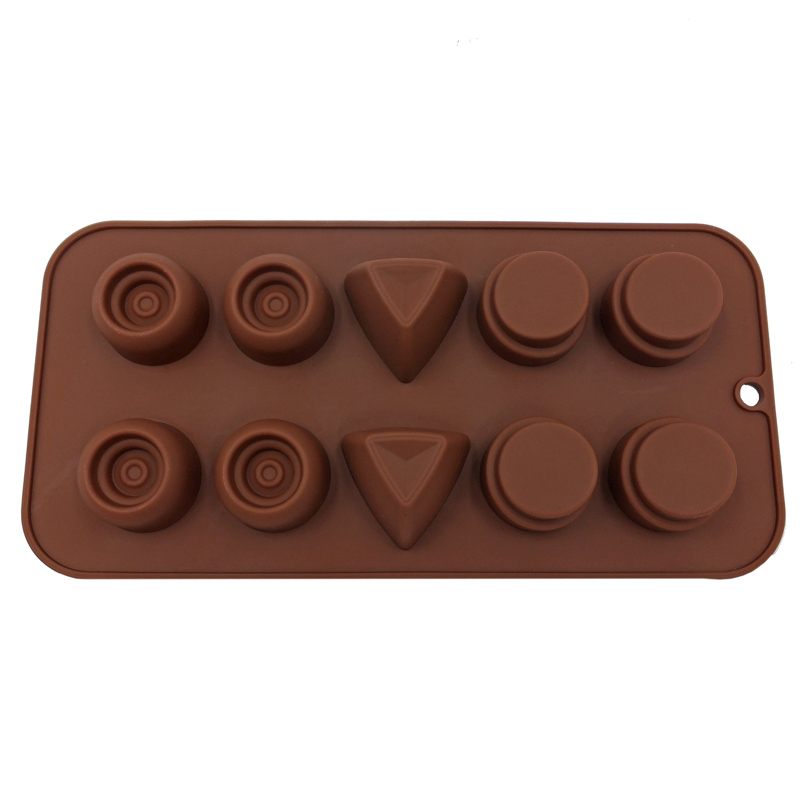 10 Hohlräume Silikon-Schokoladenform-Chip-Formen
