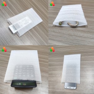 Kundenspezifischer transparenter stoßfester wasserdichter antistatischer Epe-Schaumbeutel PE PO-Film, der Verpackungsbeutel aus expandiertem Polyethylen verdickt