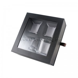 Kundenspezifische weiße Farbrechteck-Geschenkbox mit Plastikfenster