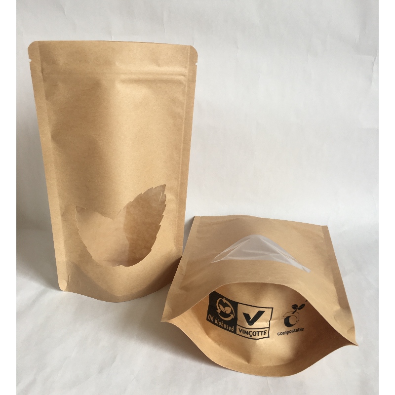 PLA biologisch abbaubare Plastikverpackungstasche für Lebensmittel, umweltfreundlicher laminierender Standbeutel