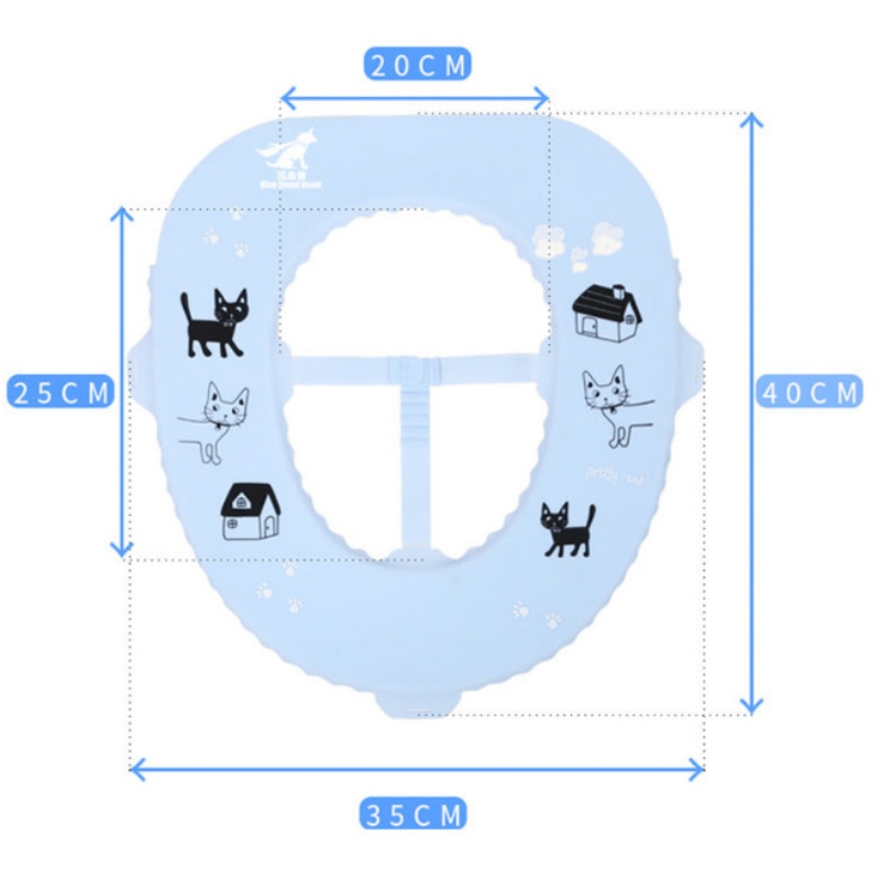 Neue silikon antibakterielle toilettensitzpolster haushalts wasserdicht einfache reinigung reise tragbare toilettensitzring