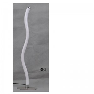 LED Tischleuchte mit wellenförmiger Acrylröhre