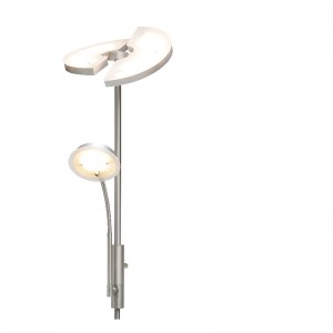 LED Hochvolt Mutter \u0026 Sohn Stehleuchte mit halbrundem LED Panel