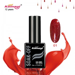 Kamayi oem benutzerdefinierte 12ml neon gelpoliermittel perle farbe serie uv led gelpoliermittel lang anhaltende nagelgel für den großhandel