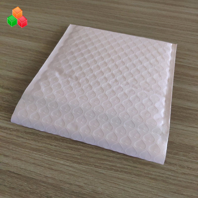 Benutzerdefinierte größe stoßfest transportverpackung perlglanzfolie luftblasenversand / wasserdicht langlebig weiß rosa perlglanzfolie tasche
