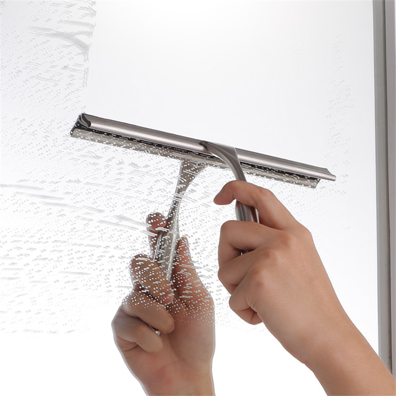 Professionelle Edelstahlrakel für Duschbäder Fensterglas mit Saugnapfhakenhalter