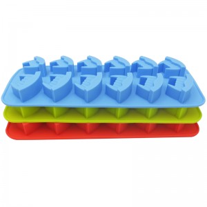 12 Lustige vorhandene Form-Silikon-Schokoladenform