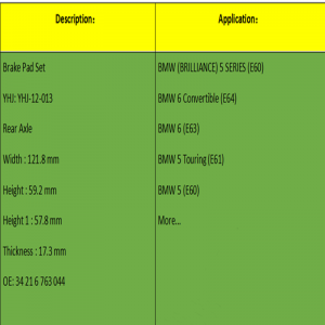Bremsbeläge (OE: 34216763044)