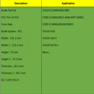 Bremsbeläge (OE: 3 079 353-9)