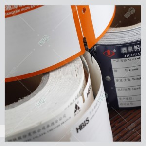 Hochtemperatur-Hängeetikett mit reißfestem, bandbedruckbarem Offsetdruck