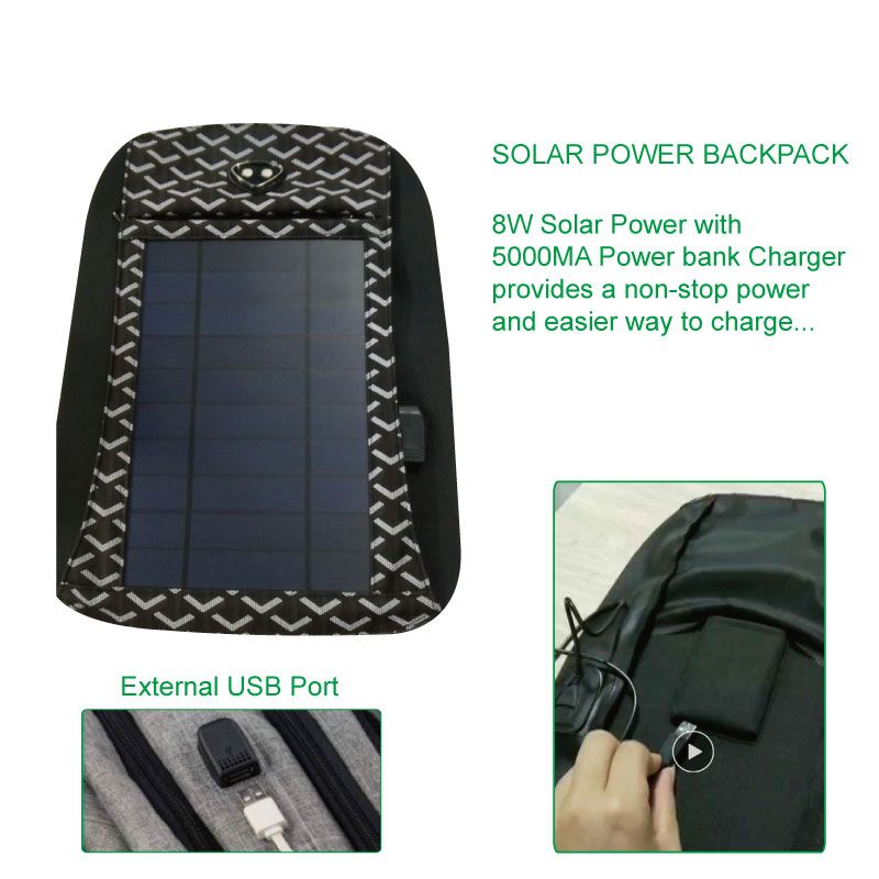 Solar Power Rucksack für Herren
