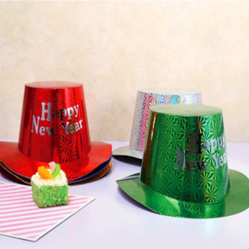 Hot Sales Party Dekoration Kunststoff Glitter Papier Top Hat Großhandel