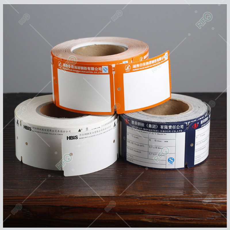 Hochhitzebeständige PET-Etiketten, kundenspezifisches QR-Code-Aufkleberpapier, bedruckbares und flexibles Farbband