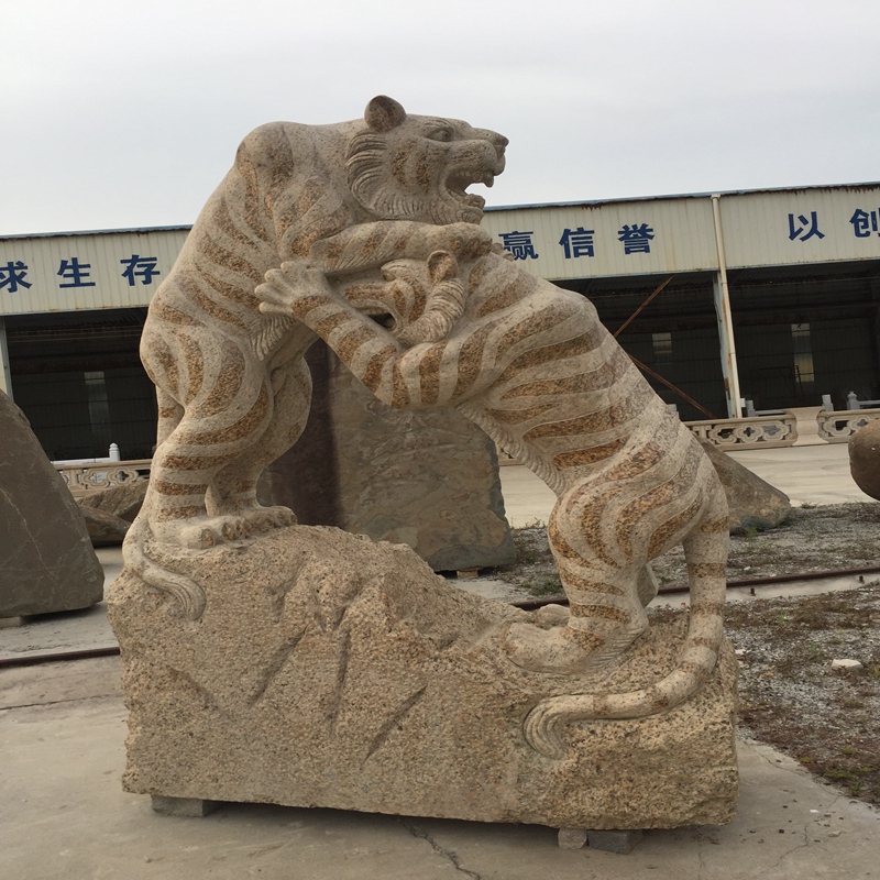 Großformatiger Steintiger Steinschnitzereien und Skulpturen Natural Pure handwork Artwork