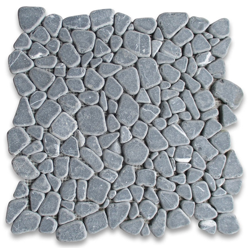 Nero marquina schwarzer Marmor 1x2 korbgewebte Mosaikfliese weiße Punkte geschliffen