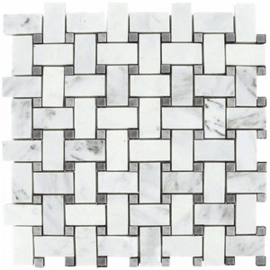 Bianco Carrara weiß geschliffene 3\/4 Penny Runden Mosaikfliese