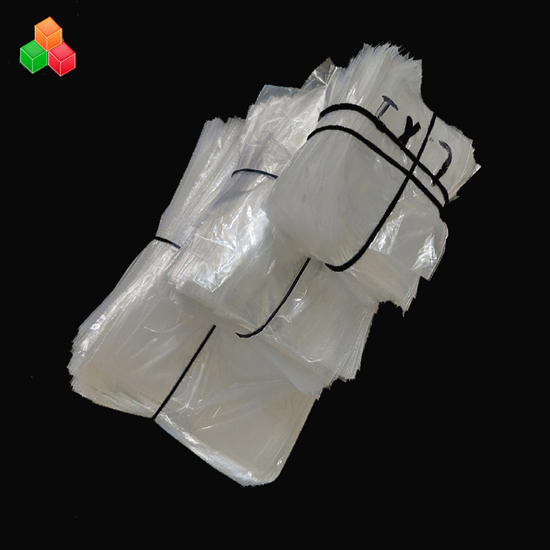 Großhandel individuell bedruckte Logo transparent recyclebar Einkaufsverpackung ungiftig Kunststoff pe Brot / Snack Verpackungsbeutel