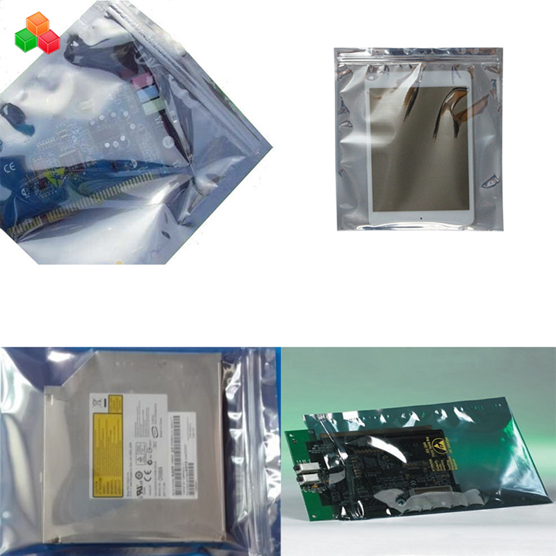 Großhandel hochwertige wasserdichte wiederverschließbare Kunststoff-Reißverschluss PE antistatische Plastiktüte ESD Abschirmbeutel für Elektronik-Verpackung