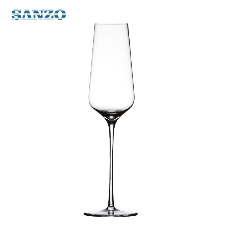SANZO Schwarzes Champagnerglas Champagnerglas mit rosa Zylinder