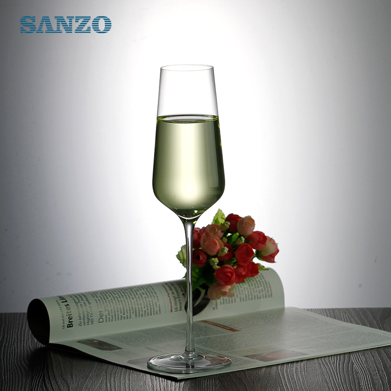 SANZO Schwarzes Champagnerglas Champagnerglas mit rosa Zylinder