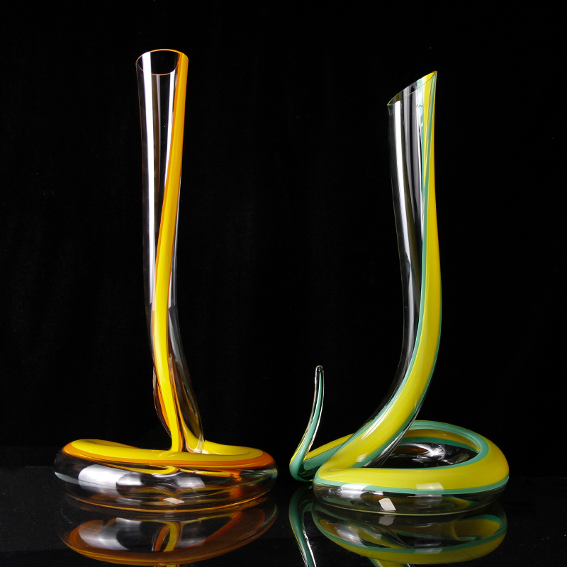 Sanzo Wholesale Handmade Glassware Hersteller Unique Single Glass Rotwein Dekanter / Flagon 1200ml / 40oz 900031