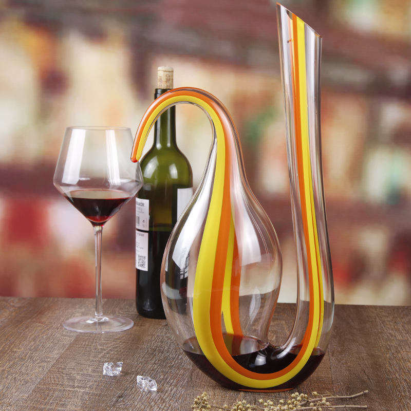 Sanzo neue Produkte mundgeblasen Bleifreies Kristall Rotweinkaraffe rundes Glas Karaffe als Geschenk