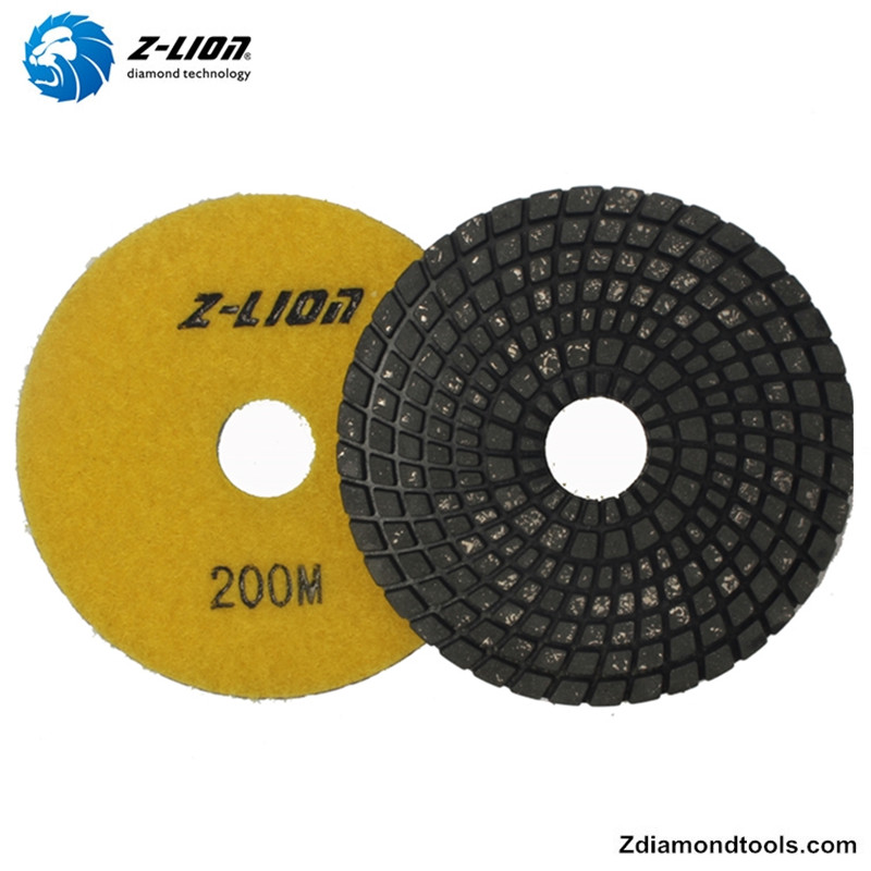 ZL-123CM 4 Zoll Betonpolierharzpads mit Füllmetall