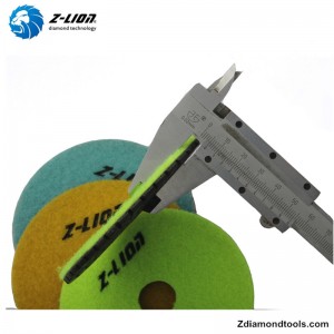 ZL-123CM 4 Zoll Betonpolierharzpads mit Füllmetall