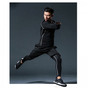 FDMM001-Männer Training Sport Langarm T-Shirt