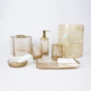 Offensichtliche Wirkung Frost Glasbadezimmerzubehör-Sets