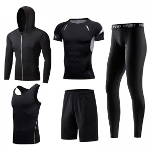 FDMM007- 5 Stück Herren Kompressionssportbekleidung Anzug