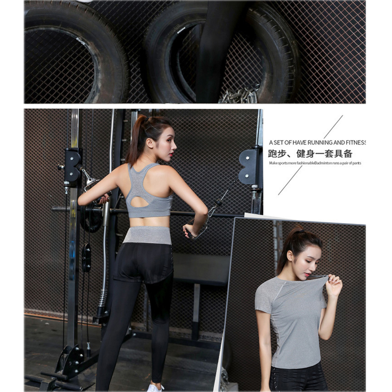 FDMF002-Frauen 5pcs Sport Anzüge Fitness Yoga Running Athletic Trainingsanzüge